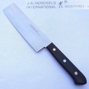 菜切包丁 J.A.HENCKELS INTERNATIONAL ROSTFREI 刃長約165㎜ 両刃 洋包丁 三本鋲 調理器具 ヘンケルス 庖丁 刃物 【1121】