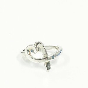 【1円スタート】TIFFANY & Co. ティファニー シルバー ラビングハート 4.0g 925刻印 指輪 リング 275781