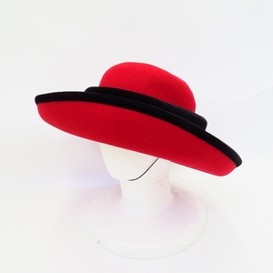 #wnzh カンゴール GRAHAM SMITH AT KANGOL グラハムスミス 帽子 ハット ソフト帽 赤 黒 エレガント イギリス製 レディース [702544]