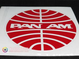 ◇◆31022-ExHS◆◇[DIECUT-STICKER＊AIRLINE] ＰＡＮＡＭパンナム_RED＜カッティングステッカー＞