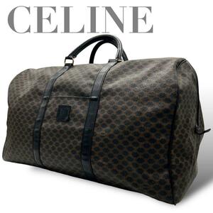 CELINE セリーヌ　大容量　ボストンバッグ　黒マカダム　トラベルバッグ　X