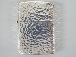 2003年製 ZIPPO ジッポ STERLING SILVER スターリング シルバー ハンマートーン 5面加工 銀 オイル ライター USA