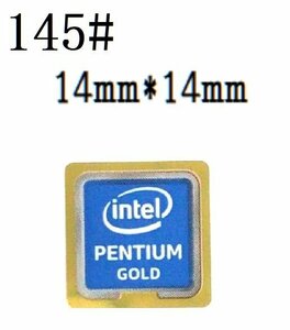 145# 【pentium GOLD】エンブレムシール　■14*14㎜■ 条件付き送料無料