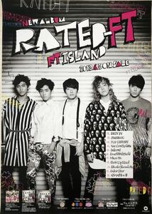 FTISLAND B2告知ポスター筒代込☆CDアルバムBlu-rayDVDブルーレイRATED-FTイホンギチェジョンフンチェミンファンソンスンヒョンイジェジン