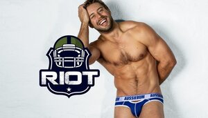 AussieBum RIOT　ブリーフ （ブルー）【XSサイズ】1枚