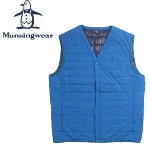 特大LL 新品同様 軽量極暖 Munsingwear 撥水防風 蓄熱保温 中綿ベスト ジャケット マンシングウェア ゴルフウェア インナーダウン 2411256