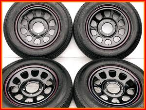 新品ホイール！ジムニー！デイトナ G2 ブラック 16インチ 5.5J インセット22 PCD139.7 5穴 175/80R16 21年35週製造 中古良品タイヤ付き！