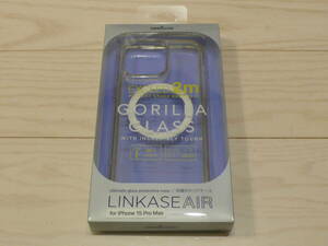 ★美品　2023 ABSOLUTE・LINKASE AIR / ゴリラガラスiPhoneケース for iPhone 15シリーズ MagSafe対応 iPhone 15 Pro Max用（クリア）