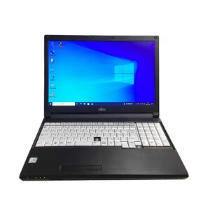 訳アリ FUJITSU LIFEBOOK A577/RX Celeron 3865U 1.8GHz 8GB HDD 500GB DVDマルチ Bluetooth Windows10Pro ノートパソコン I146