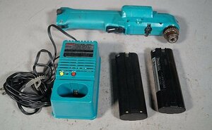 ◎ makita マキタ 10mm 電池アングルドリル 充電器 100V バッテリー 2個付き ※ジャンク品 DA301D