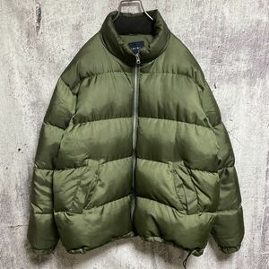 ★ OLD UNIQLO オールドユニクロ カーキ ダウンジャケット サイズXL カーキ グリーン★ストリート ビンテージ stussy bape 00s 古着