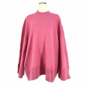メゾンキツネ Maison Kitsune カシミヤ混 ニット プルオーバー セーター サイドジップ Sサイズ ピンク