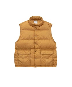 visvim 24SS ULMER DOWN VEST ORANGE 3 ビズビム ダウンベスト 天然染め ダメージ加工 ホワイトグース イエロー系 ほぼ新品