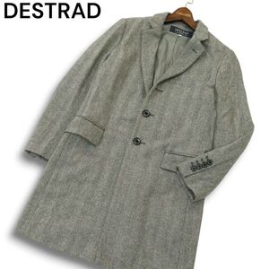 DESTRAD RUPERT ルパート 秋冬★ ヘリンボーン ウール チェスター コート Sz.M メンズ 灰　A4T13170_C#N