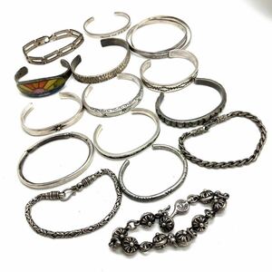 シルバー 入り!!［バングル・ブレスレットおまとめ］u 重量約478g bracelet bangle ゴシック accessory 925 silver DA0