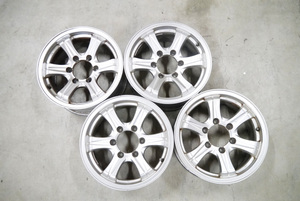 中古 社外 アルミ ホイール 16インチ 16×7JJ PCD : 139.7 ハブ径110mm 6穴 6H 4本セット セット SET (H5127D)