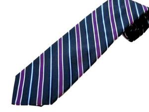 新品【普通郵便送料無料】ブルックスブラザーズ ネイビー織地 高級 ストライプ ネクタイ Brooks Brothers Stripe Silk Tie