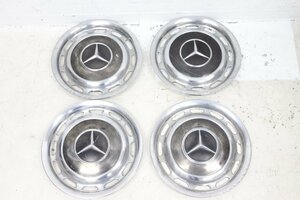 ■現状品■Mercedes Benz メルセデス ベンツ 純正 14インチ？ ホイールキャップ ホイールカバー 黒系 メッキ ４枚 セット