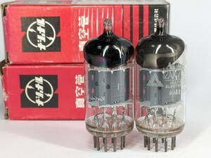 松下電器　12AX7○T/ECC83（海外向け低雑音管）2本　測定データあり　マッチドペア　良品　MATSUSHITA　真空管　19305。