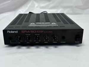 【中古】Roland　ステレオパワーアンプ　SRA-50　入出力　確認済