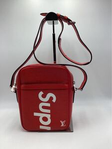 ★1円 希少 中古美品 LOUIS VUITTON SUPREME ルイヴィトン シュプリーム コラボ ダヌーブ PM 赤 エピ ショルダーバック 2017 M53417 ★