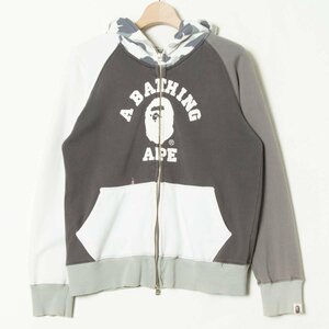 A BATHING APE アベイシングエイプ BAPE ジップアップ パーカー フーディ マルチカラー 裏パイル メンズ カジュアル ストリート