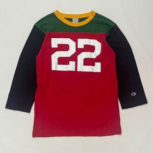 h302 希少 champion 復刻 REVERSE WEAVE クレイジー フットボール ナンバリング Tシャツ XL チャンピオン リバースウィーブ 22