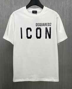 新品 サイズL ディースクエアード DSQUARED2 Tシャツ シャツ 半袖シャツ ロゴシャツ プリントTシャ