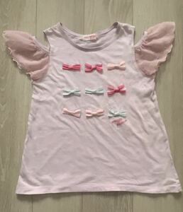 ナルミヤ☆メゾピアノ☆オフショルダートップス、半袖Tシャツ 140センチ女の子