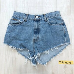 Calvin Klein JEANS カルバンクライン レディース カットオフ デニムショートパンツ 9/10 水色