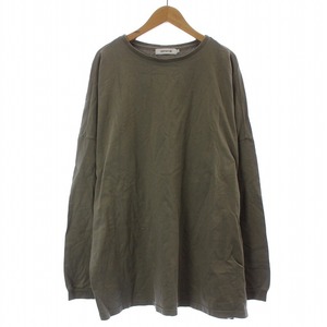 nonnative 17AW CLERK L/S TEE COTTON JERSEY OVERDYED Tシャツ ロンT カットソー 長袖 1 S カーキ NN-C3206