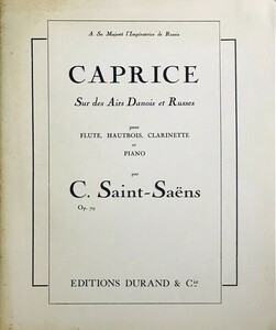 サン・サーンス デンマークとロシアの旋律による奇想曲 Op.79 輸入楽譜 SAINT-SAENS Caprice sur des Airs Danois et Russes 洋書