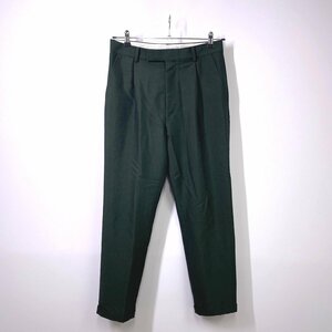 WACKO MARIA ワコマリア DORMEUIL / PLEATED TROUSERS 1タック スラックス M グリーン 緑 パンツ テーパード