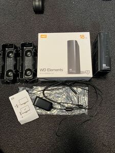 超美品★　使用時間少なめ　★　 Western Digital WD 　18TB USB3.0 WD Elements Desktop WDBBKG0180HBK　ウエスタンデジタル 　外付けHDD