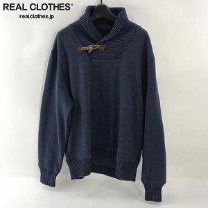 ☆POLO by RALPH LAUREN/ポロバイラルフローレン ショールカラー リブネック エルボーパッチ スウェットトレーナー/XL /060