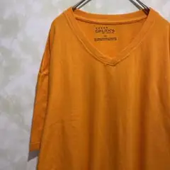 GALAXY Tシャツ　半袖　インナー　無地　メンズ　オレンジ　3XL