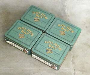 ◆昭和レトロ　灰皿4個セット　GOLDEN BAT ゴールデンバット 灰皿 希少 絶版 デッドストック タバコ たばこ 煙草