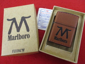 【4796】未使用品★ZIPPO ジッポライター★マールボロ Marlboro / 革巻き　1994年製　フライングM　FLYING