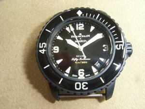 ★Swatch×Blancpain OCEAN OF STORMS★スウォッチ ブランパン フィフティ ファゾムス★スキューバ 自動巻き 購入時のレシート有 