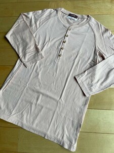 ◆TAKEO KIKUCHI◆タケオキクチ◆うすいピンサーモン色◆ボタンシャツ◆size２