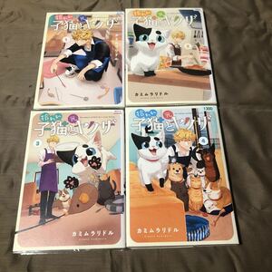 送料無料　拾われ子猫と元ヤクザ　カミムラリドル　１巻～４巻　全巻セット　初版　レンタル落ち　Q