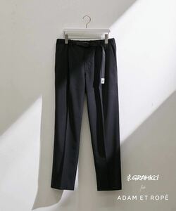 未使用　GRAMICCI アダムエロペ　× グラミチ　FLANNEL STRETCH SLIM SLACKS　黒　Lサイズ