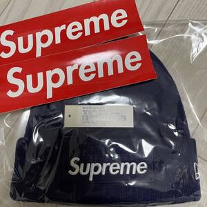 21FW Supreme New Era Box Logo Beanie Washed Navy シュプリーム ニューエラ ボックス ロゴ ビーニー ウォッシュド ネイビー