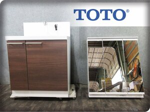 ■展示品■未使用品■TOTO■Octave/オクターブ■W75■ドレッサー/三面鏡/ミラーキャビネット■洗面化粧台■40万■ymm2262m