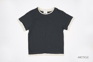 特価 即日発送可 韓国子供服 article Tシャツ 半袖 重ね着風 おしゃれ ナチュラルカラー ナチュラル系 おしゃれ 子供服