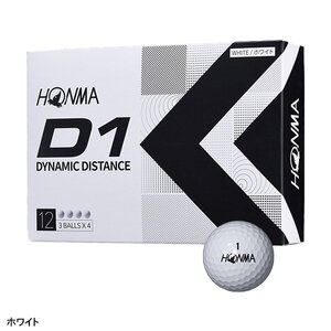 [ワケアリ] HONMA GOLF ホンマゴルフ D1 ゴルフボール 2022年モデル 1ダース（12球入） ボールカラー：ホワイト