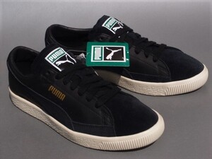 デッド!! 26.5cm 新品 レア PUMA BASKET 90680 黒レザーｘ黒スエード 天然皮革