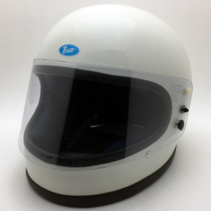 送料無料 Dead Stock 新品 純正シールド付 BUCO BLUE LINE SUPREME WHITE 58cm/デッドストックブコ白ビンテージヘルメットgtレーサー族ヘル