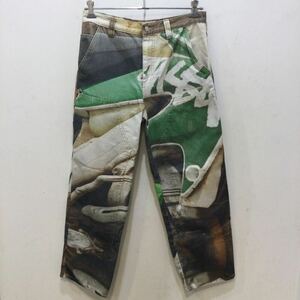 STUSSY ステューシー 116654 BAJA PRINT DOUBLE KNEE PANTS ダブルニー ワークパンツ カモフラ グリーン 30インチ 692938