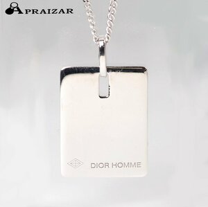 Christian Dior Homme クリスチャンディオール オム 750 ホワイトゴールド プレート ネックレス ペンダント [63332]